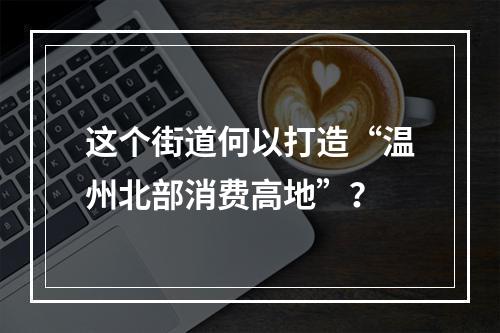 这个街道何以打造“温州北部消费高地”？