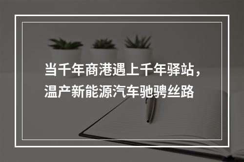 当千年商港遇上千年驿站，温产新能源汽车驰骋丝路