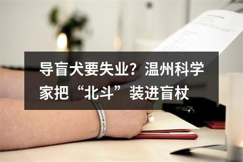 导盲犬要失业？温州科学家把“北斗”装进盲杖