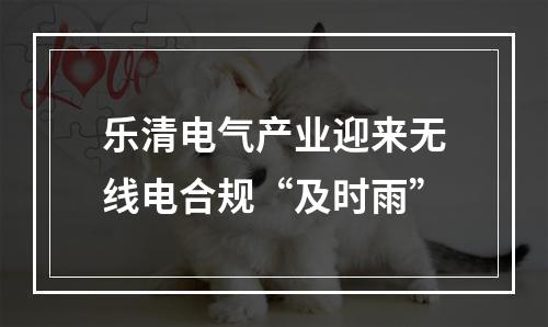 乐清电气产业迎来无线电合规“及时雨”