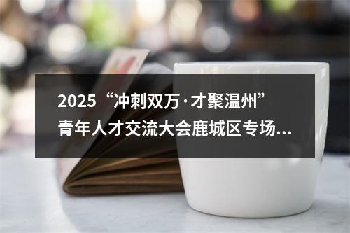 2025“冲刺双万·才聚温州”青年人才交流大会鹿城区专场举行