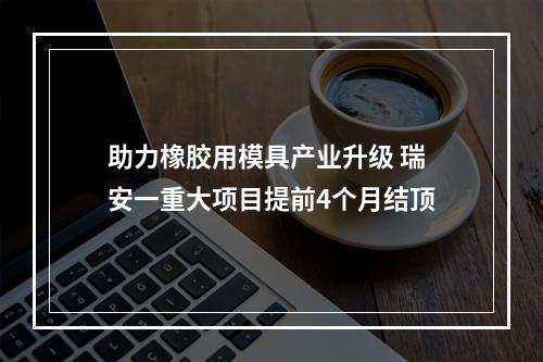 助力橡胶用模具产业升级 瑞安一重大项目提前4个月结顶