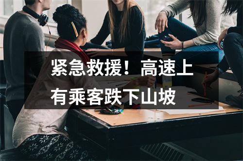 紧急救援！高速上有乘客跌下山坡