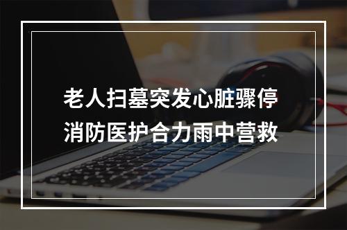 老人扫墓突发心脏骤停 消防医护合力雨中营救