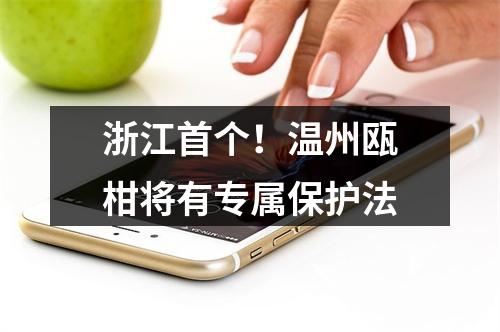 浙江首个！温州瓯柑将有专属保护法