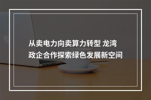 从卖电力向卖算力转型 龙湾政企合作探索绿色发展新空间