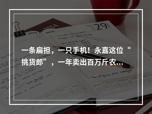 一条扁担，一只手机！永嘉这位“挑货郎”，一年卖出百万斤农货！