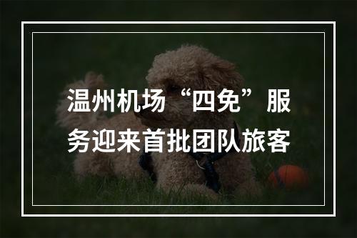 温州机场“四免”服务迎来首批团队旅客