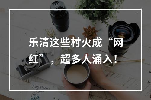 乐清这些村火成“网红”，超多人涌入！