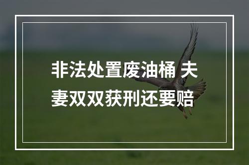 非法处置废油桶 夫妻双双获刑还要赔