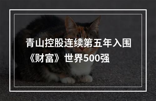 青山控股连续第五年入围《财富》世界500强