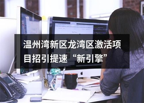 温州湾新区龙湾区激活项目招引提速“新引擎”