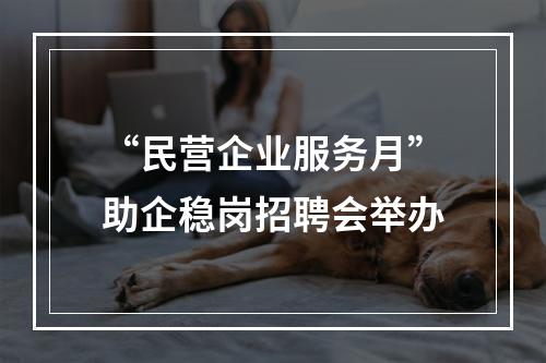“民营企业服务月”助企稳岗招聘会举办