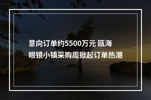 意向订单约5500万元 瓯海眼镜小镇采购周掀起订单热潮