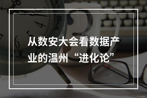 从数安大会看数据产业的温州“进化论”