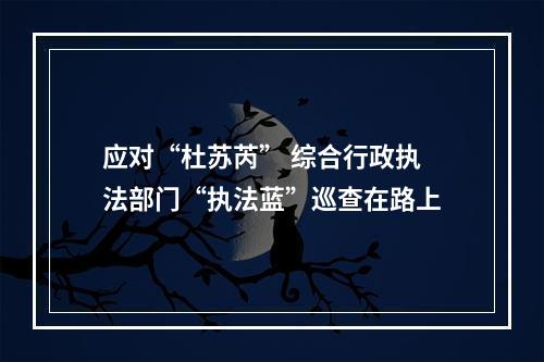 应对“杜苏芮” 综合行政执法部门“执法蓝”巡查在路上
