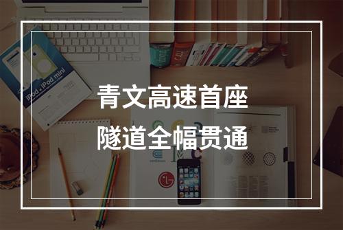 青文高速首座隧道全幅贯通