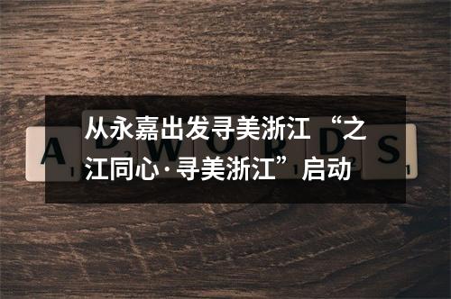 从永嘉出发寻美浙江 “之江同心·寻美浙江”启动