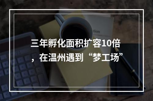 三年孵化面积扩容10倍，在温州遇到“梦工场”