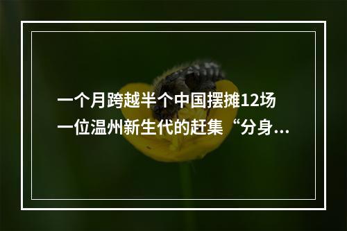 一个月跨越半个中国摆摊12场 一位温州新生代的赶集“分身术”