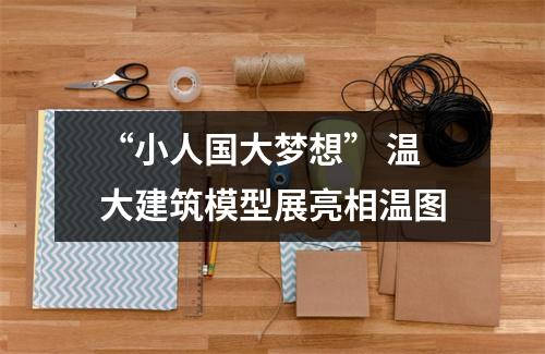 “小人国大梦想” 温大建筑模型展亮相温图