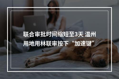 联合审批时间缩短至3天 温州用地用林联审按下“加速键”