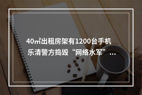 40㎡出租房架有1200台手机 乐清警方捣毁“网络水军”窝点