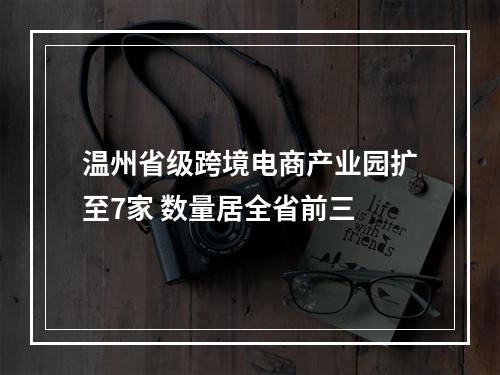 温州省级跨境电商产业园扩至7家 数量居全省前三