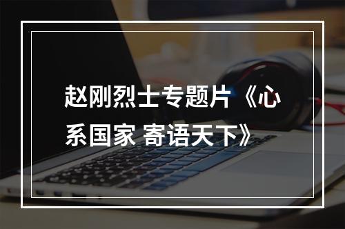 赵刚烈士专题片《心系国家 寄语天下》