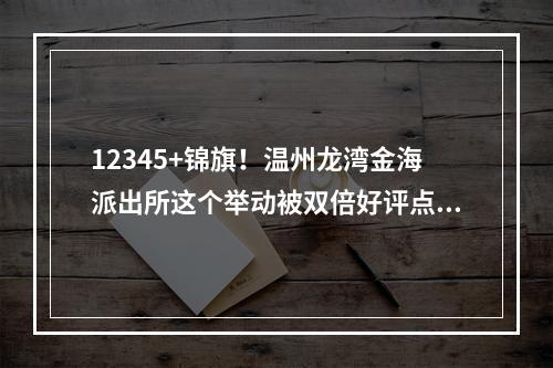 12345+锦旗！温州龙湾金海派出所这个举动被双倍好评点赞