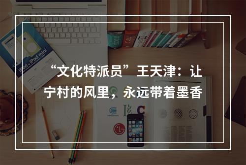 “文化特派员”王天津：让宁村的风里，永远带着墨香