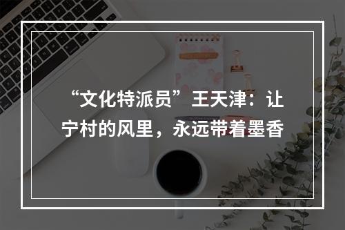 “文化特派员”王天津：让宁村的风里，永远带着墨香