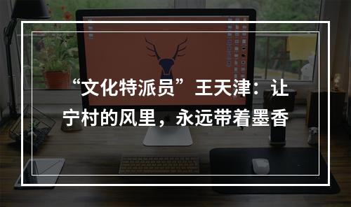 “文化特派员”王天津：让宁村的风里，永远带着墨香