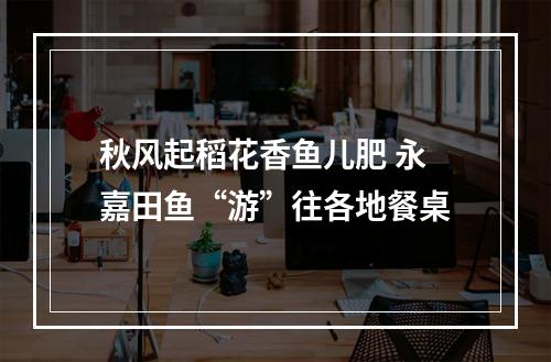 秋风起稻花香鱼儿肥 永嘉田鱼“游”往各地餐桌