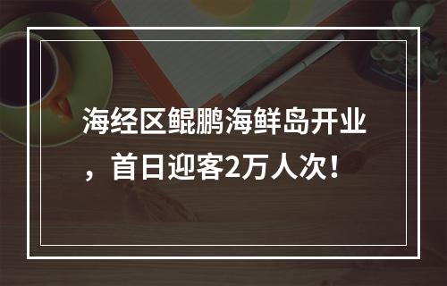 海经区鲲鹏海鲜岛开业，首日迎客2万人次！