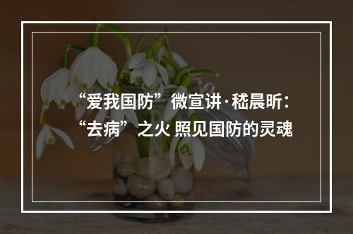 “爱我国防”微宣讲·嵇晨昕：“去病”之火 照见国防的灵魂
