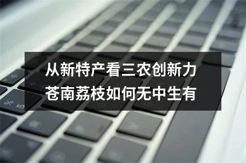 从新特产看三农创新力 苍南荔枝如何无中生有