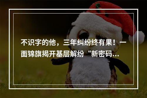 不识字的他，三年纠纷终有果！一面锦旗揭开基层解纷“新密码”