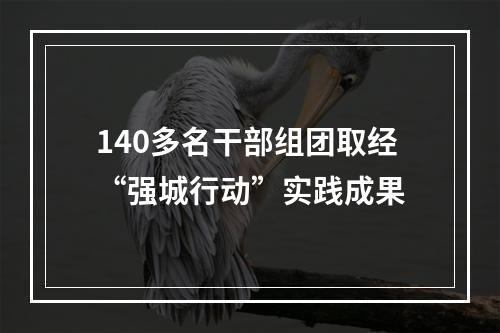 140多名干部组团取经“强城行动”实践成果