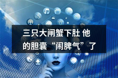 三只大闸蟹下肚 他的胆囊“闹脾气”了