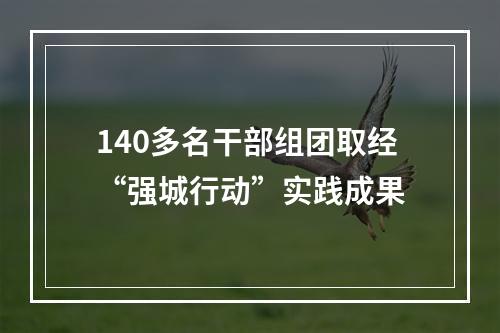 140多名干部组团取经“强城行动”实践成果