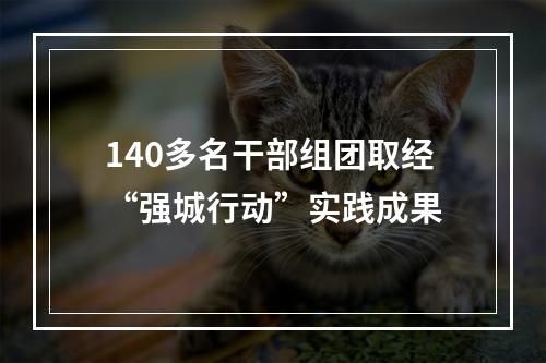 140多名干部组团取经“强城行动”实践成果