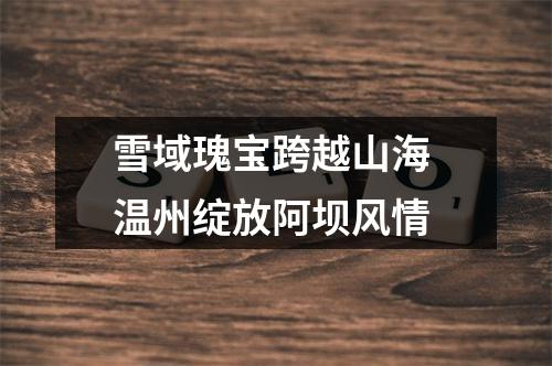 雪域瑰宝跨越山海 温州绽放阿坝风情