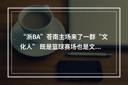 “浙BA”苍南主场来了一群“文化人” 既是篮球赛场也是文化秀场