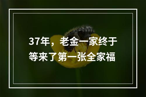 37年，老金一家终于等来了第一张全家福