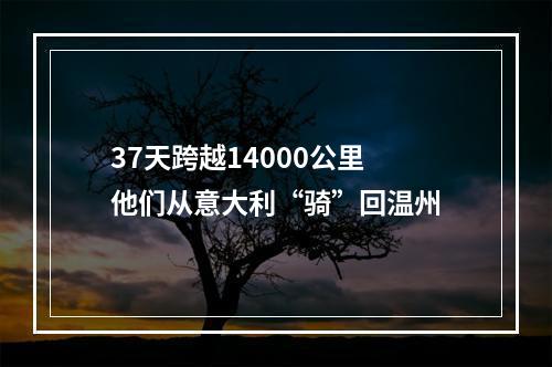 37天跨越14000公里 他们从意大利“骑”回温州