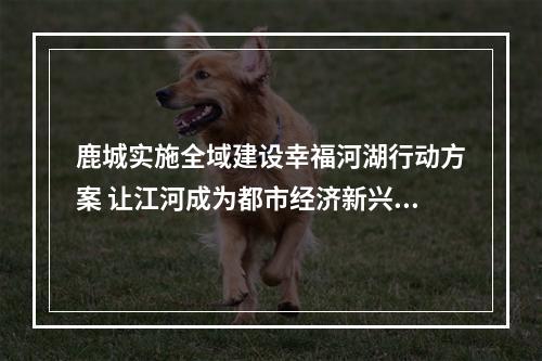 鹿城实施全域建设幸福河湖行动方案 让江河成为都市经济新兴区域