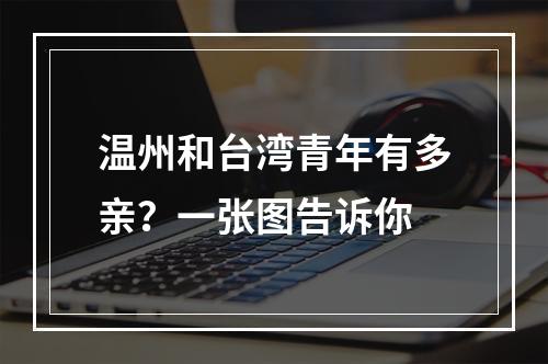 温州和台湾青年有多亲？一张图告诉你