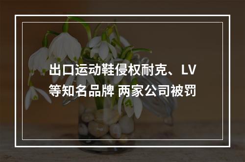 出口运动鞋侵权耐克、LV等知名品牌 两家公司被罚