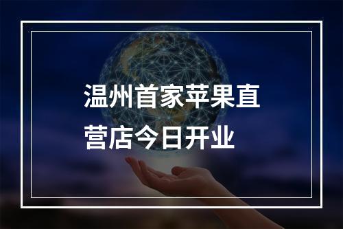 温州首家苹果直营店今日开业